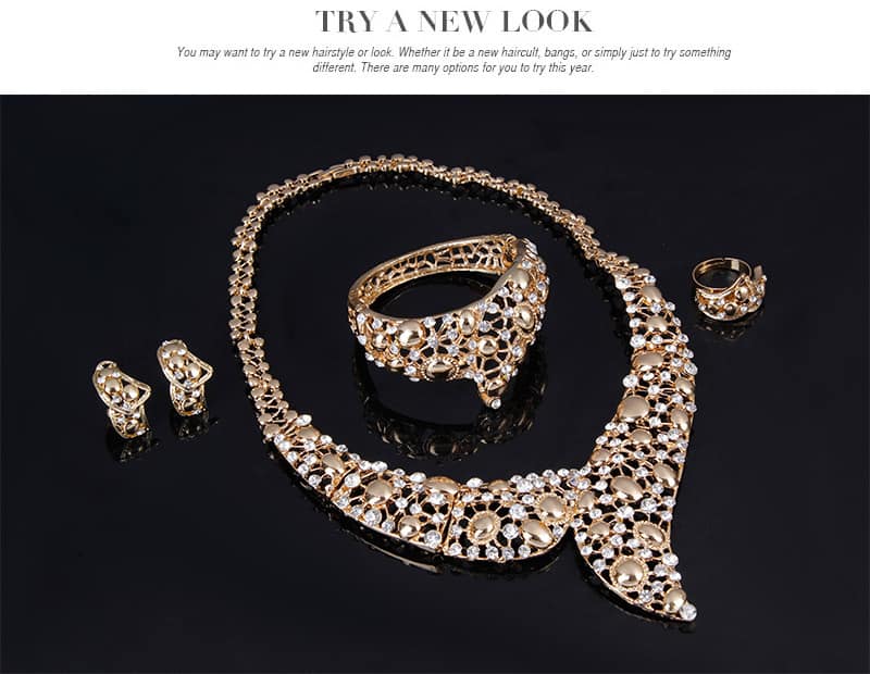 e0b74607-f309-4b86-8ea9-46bb2aef6081.jpg Four-piece Dinner Dress Accessories Alloy Set - Image 4