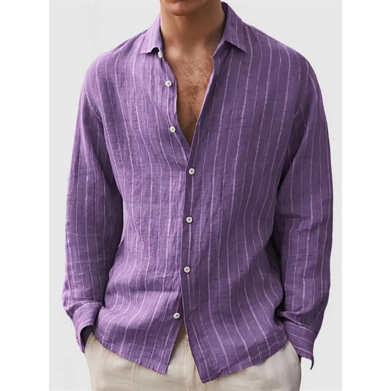 021a6b47-ac70-4cc5-896a-f75d0d2ba0b8.jpg Long Sleeve Men's Shirt Striped Print - Image 6