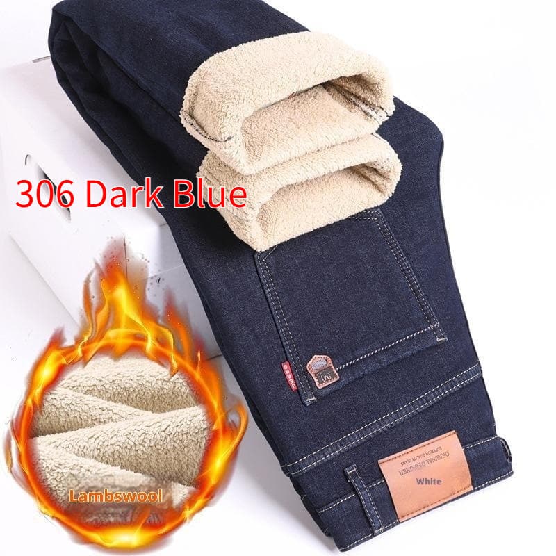 023120e5-e296-4b39-baf8-78bfb1465a93_fine.jpeg Cashmere Jeans Men's Fleece-lined Thickened - Image 8