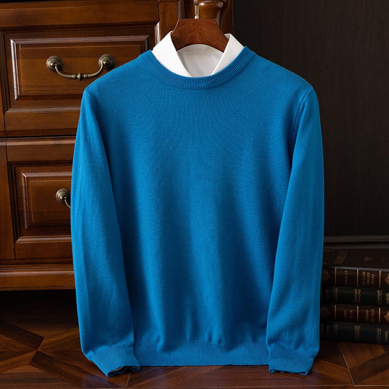 0ac4a2d2-2b0b-4ae2-b4be-4b0709100fe4.jpg Round Neck Pullover Bottoming Shirt Casual Business Loose Long Sleeve Sweater - Image 10