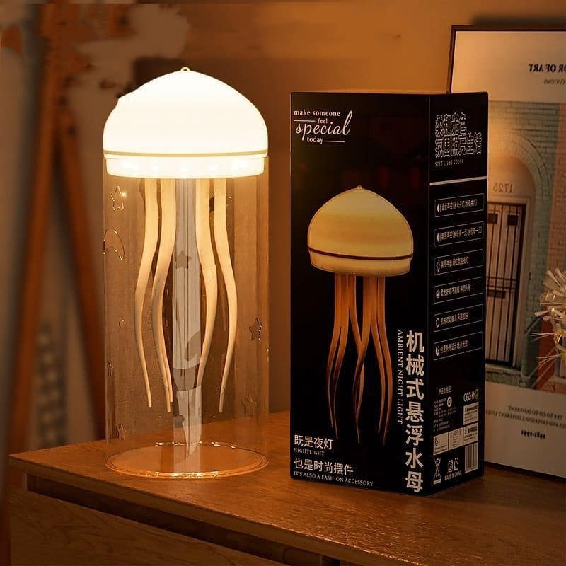 119229b4-4fa3-40d7-92e0-ca4c844cc190.jpg 3d Creative Floating Jellyfish Small Night Lamp Diy Luminous Ambience Light - Image 7