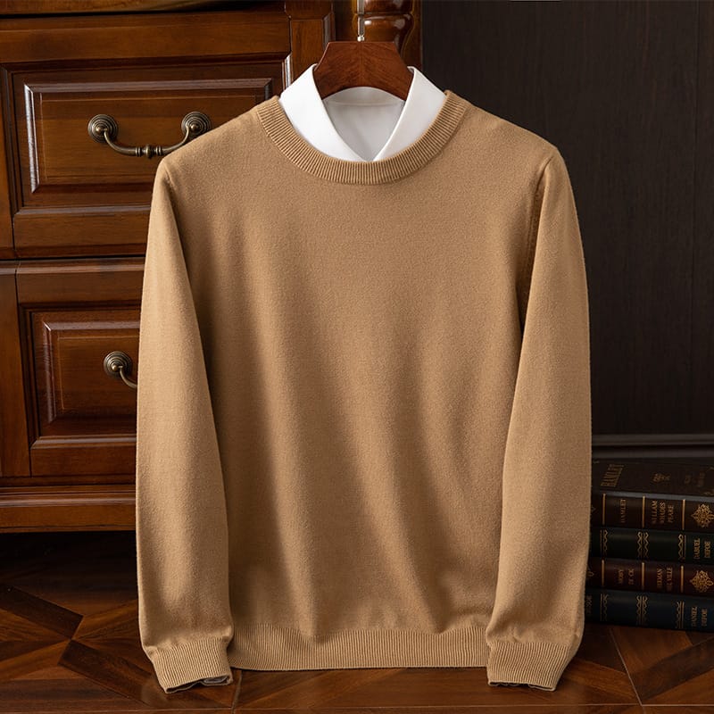 15e29d6b-3764-493b-a304-f5f96a0ff494.jpg Round Neck Pullover Bottoming Shirt Casual Business Loose Long Sleeve Sweater - Image 9