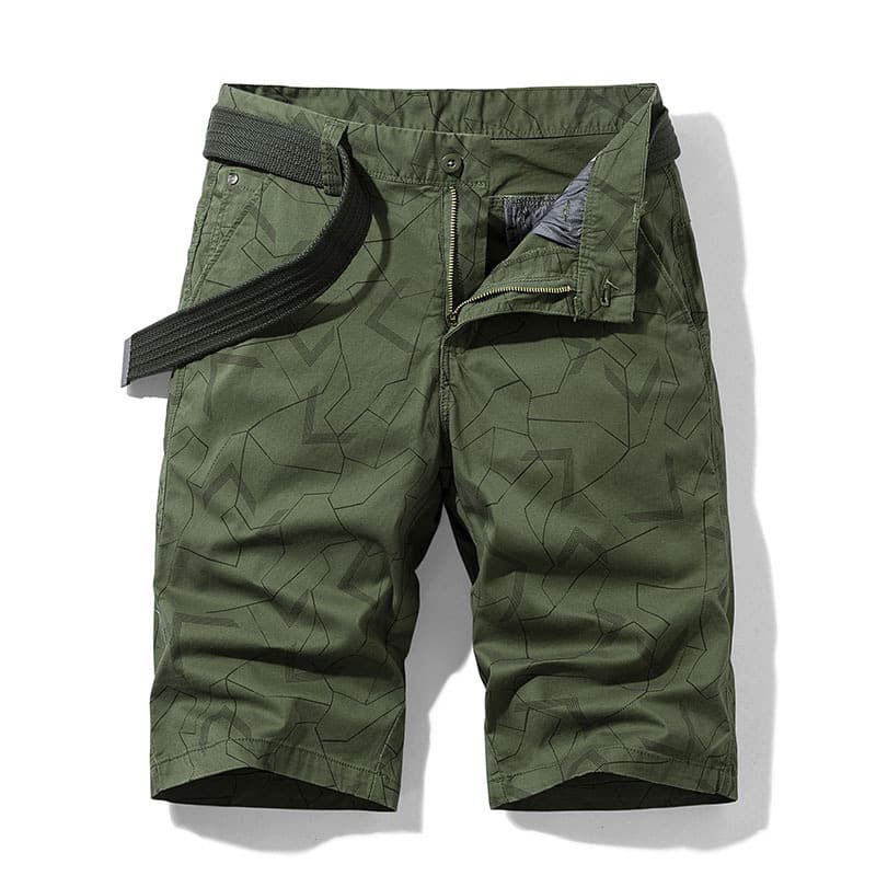 1618211212174.jpg Geometric Print Straight Casual Shorts Men - Image 2