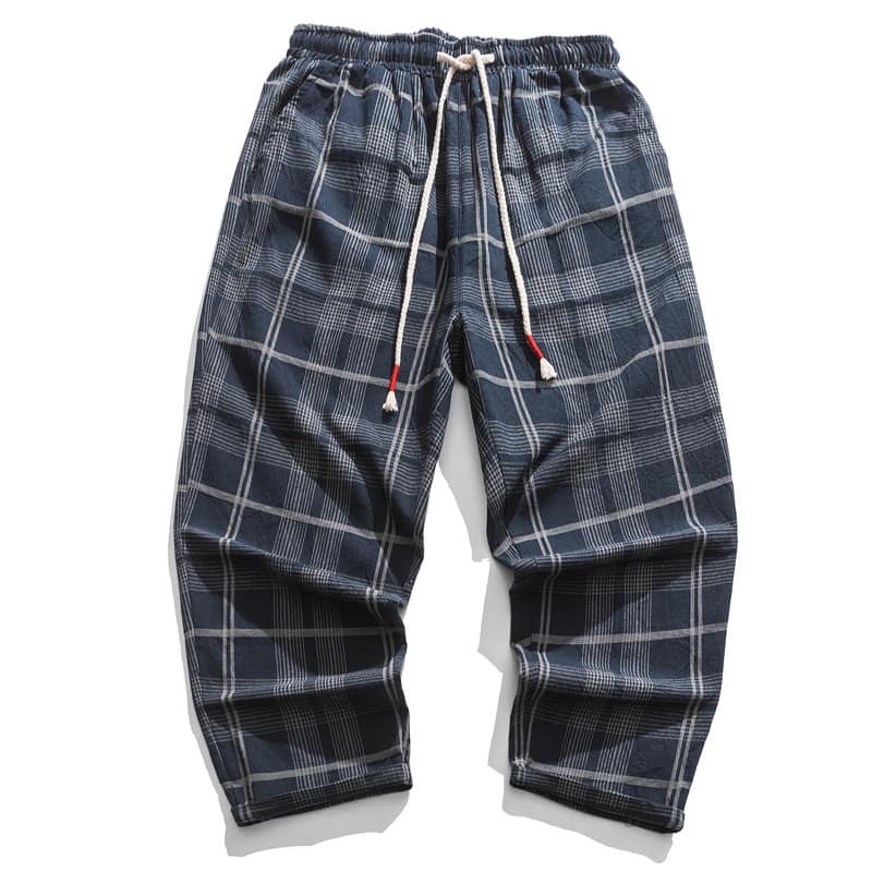 1618796513450.jpg Linen plaid casual pants - Image 5