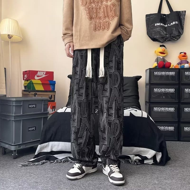 1f5daf05-10d7-48d5-b043-86f1a3052d10.jpg High Street Fashion Hip Hop Straight Loose-fitting Mopping Pants - Image 6