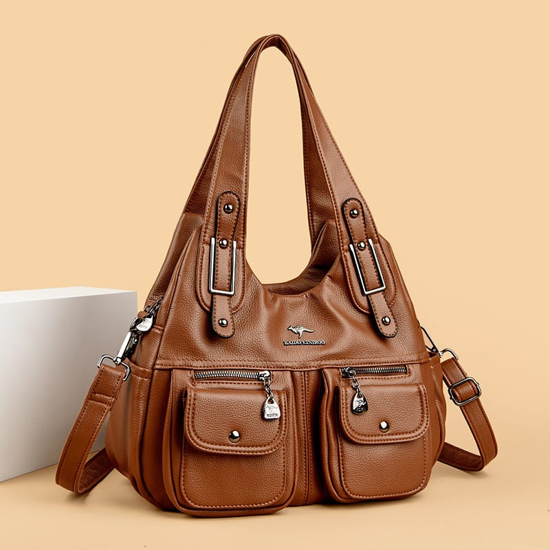 2a141262-df71-473d-9197-ebc08c416526.jpg Middle-aged Mom Solid Color Crossbody Handbag - Image 5