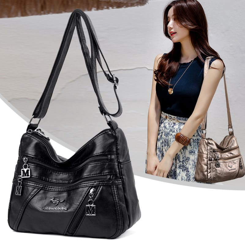 2a8e82a2-2be8-4e20-b202-43029c44bae3.jpg Autumn And Winter New Fashion Middle-aged Women's Shoulder Bag Double Layer Large Capacity - Image 6