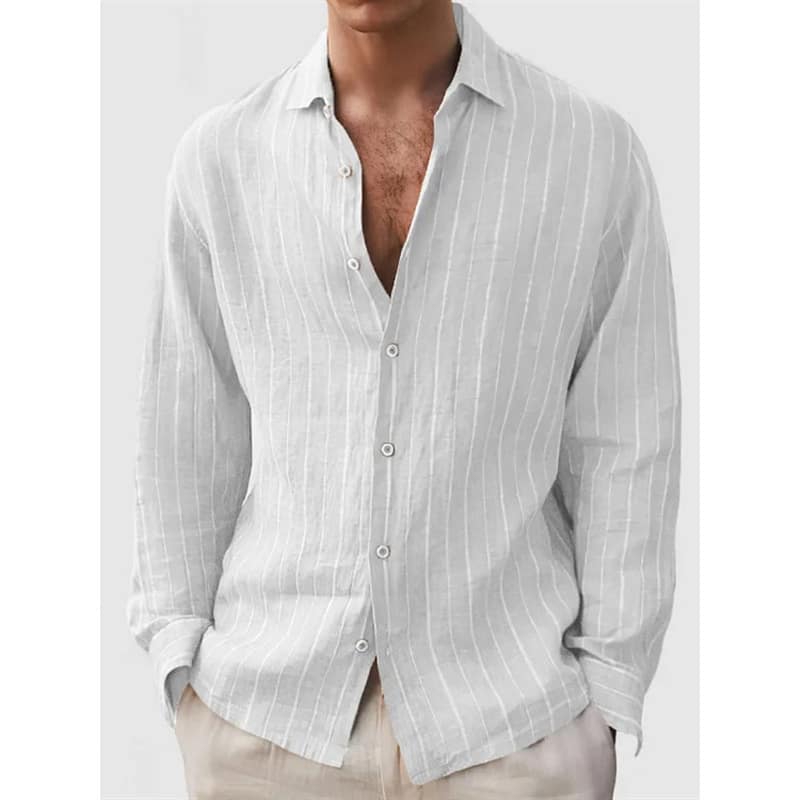 306c9808-33f0-4746-bbdd-5b694d7c57a7.jpg Long Sleeve Men's Shirt Striped Print - Image 7
