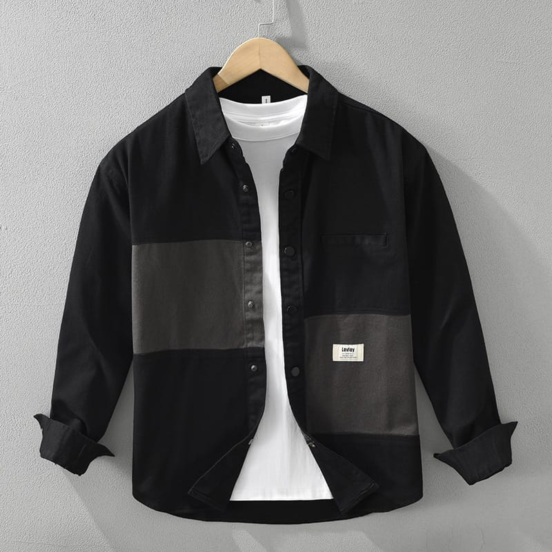 362d73b1-6dce-4696-8f37-61ed7cfa3ab2.jpg Workwear Stitching Men's Fashion Casual Versatile Artistic Loose Top - Image 6