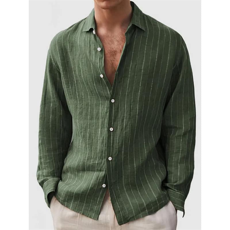 3a6fd4f1-2b0e-4569-a73f-3124affc5655.jpg Long Sleeve Men's Shirt Striped Print - Image 3