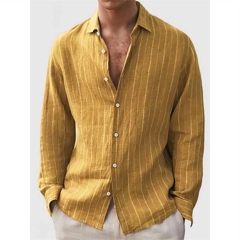 57da6b52-2500-4753-86c0-6703fcd674bd.jpg Long Sleeve Men's Shirt Striped Print - Image 8