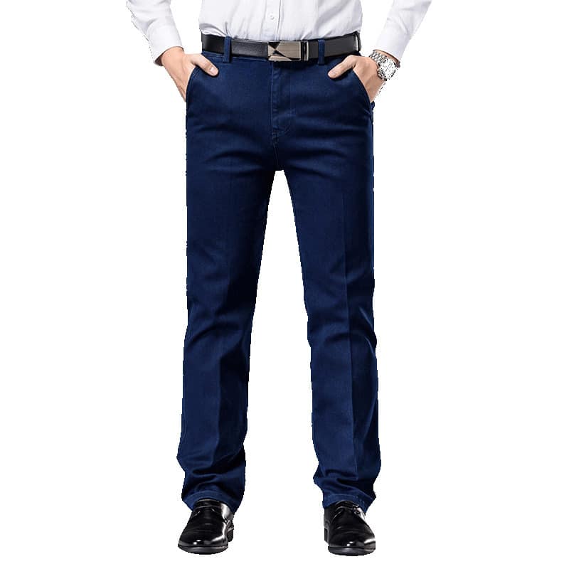 62a7e96a-8816-489d-9f86-7e3a88413fce.jpg Stretch Casual Men's Trousers Straight High Waist Jeans - Image 3