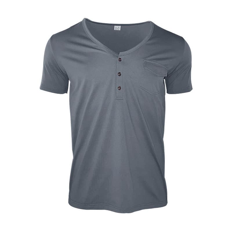 6580997d-ae4d-404b-9cd7-1db90261f2cf.jpg Men's Short-sleeved High-end Solid Color Oversized Loose Retro - Image 2