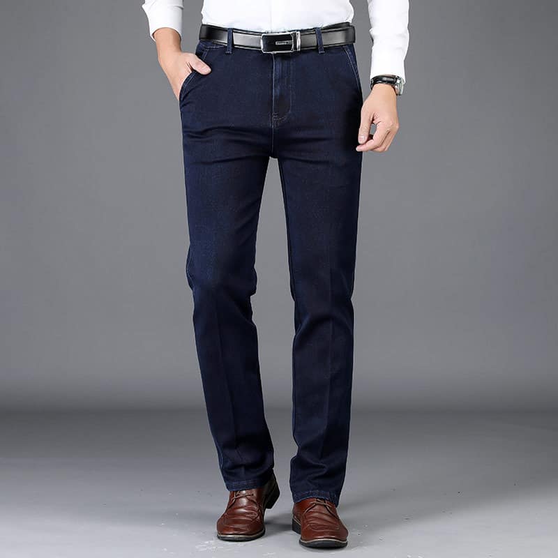 65909b84-d778-405f-a367-2164ce93fa27.jpg Stretch Casual Men's Trousers Straight High Waist Jeans - Image 4