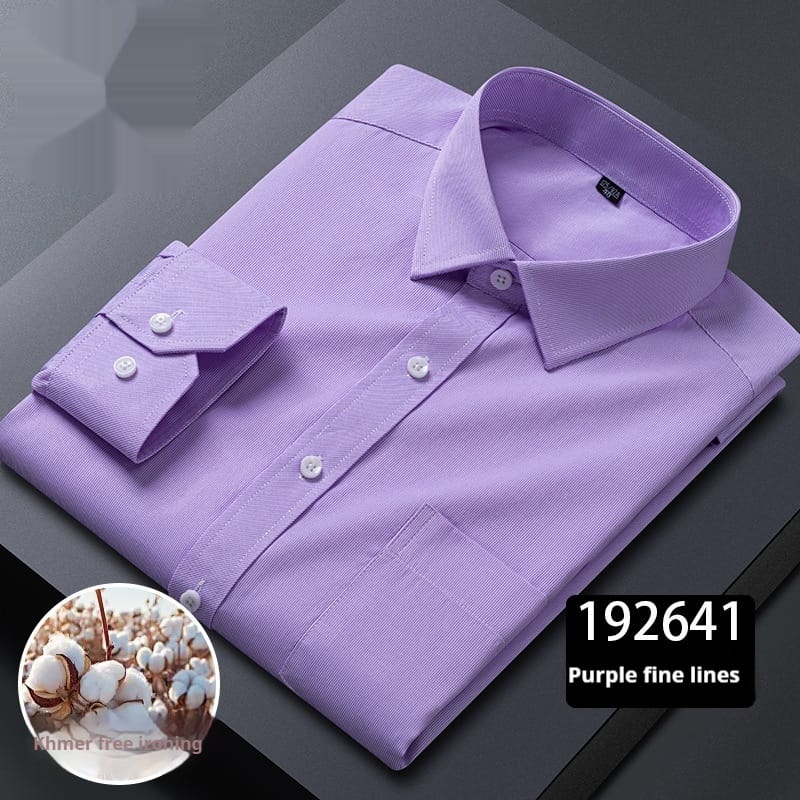 701e0c7d-5cb3-4b3f-a8b9-f7aca7b3e72c_fine.jpeg Men's Long-sleeved Plaid Middle-aged Business Square Collar Shirt - Image 8