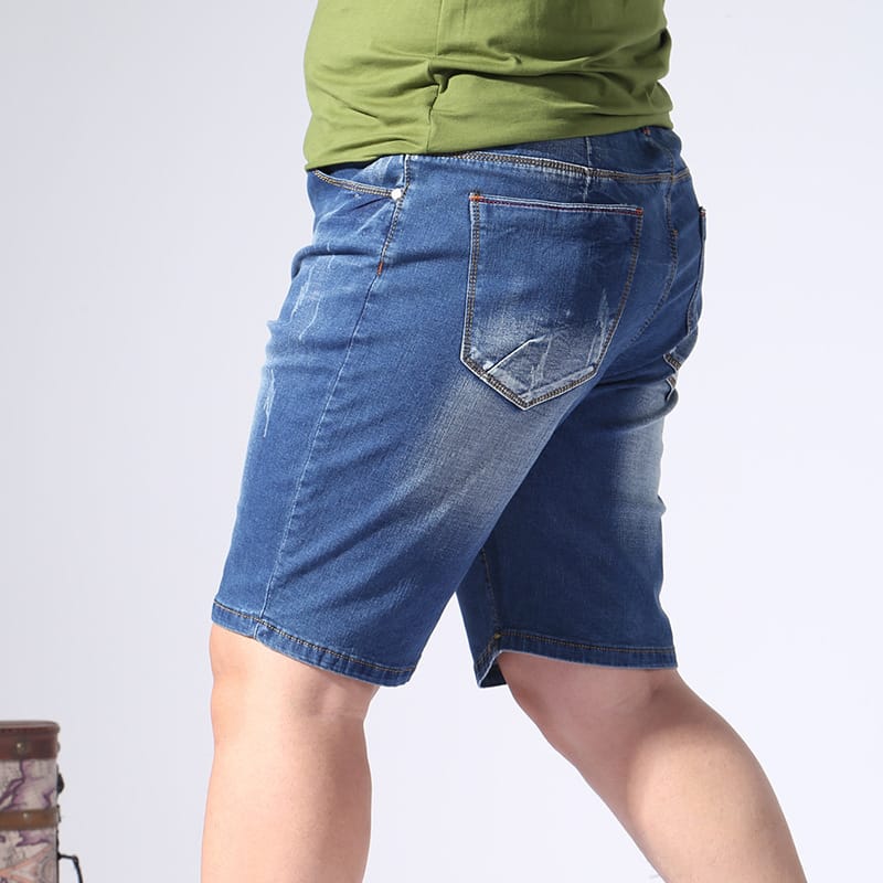 7062d81a-0e68-42c4-a22c-9677b7527b56.jpg Summer Elastic Waist Denim Shorts Men - Image 4