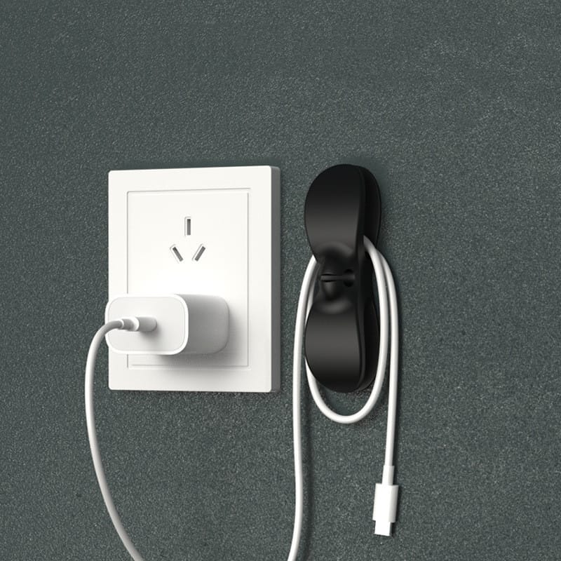 7edeae82-c591-48d6-a6f0-36c53ead122a.jpg Wire Cable Organizer Plug Retainer Management Clip Adhesive Power Cord Winder Home Kitchen Appliances Durable Winder - Image 6