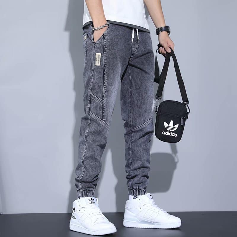 918904a2-ff25-4250-b407-6851a22c892f.jpg Men's Jeans Slim Fit Fashion Ankle-tied Harem Pants - Image 6