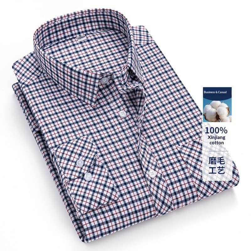 9743d90a-906c-48b3-9608-78f9f84a8216_trans.jpeg Retro Brushed Long-sleeve Shirt Casual Cotton Plaid Shirt - Image 3