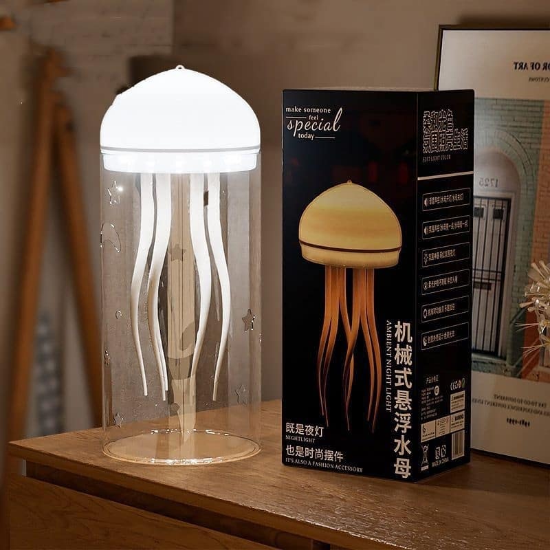 9bc7887a-a7da-4233-a758-48cbb975c72e.jpg 3d Creative Floating Jellyfish Small Night Lamp Diy Luminous Ambience Light - Image 4