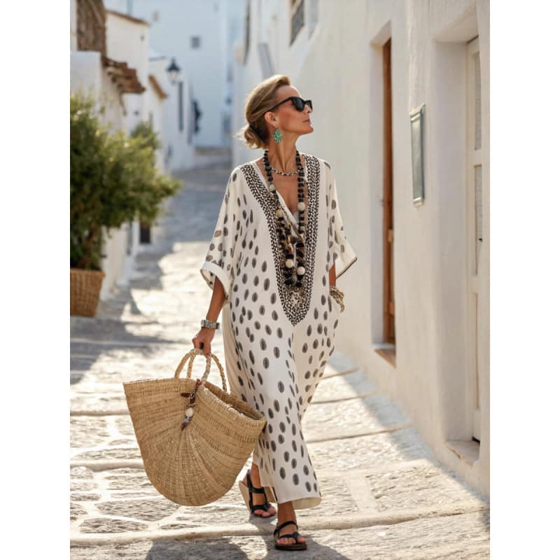 a413cee2-cbb8-4d81-b63c-8dcad3f2da61.jpg Three-quarter-length Sleeves With A Long Patch Pocket DRESS - Image 2