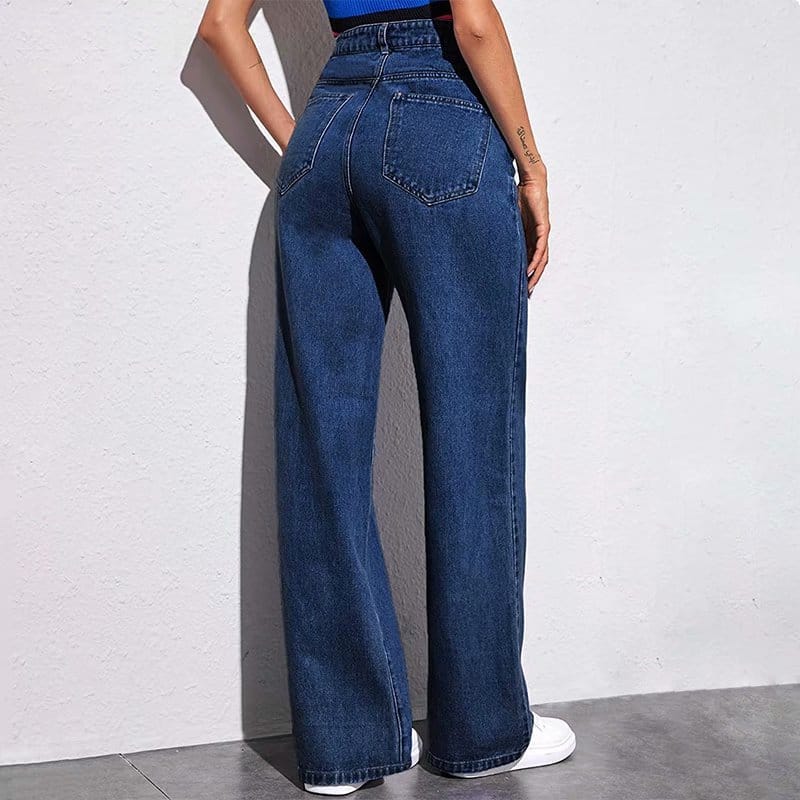 b31be783-452a-43ba-991d-927adea6d440.jpg High Waist Wide Leg Jeans Slim Mop Straight Retro Hanging - Image 2