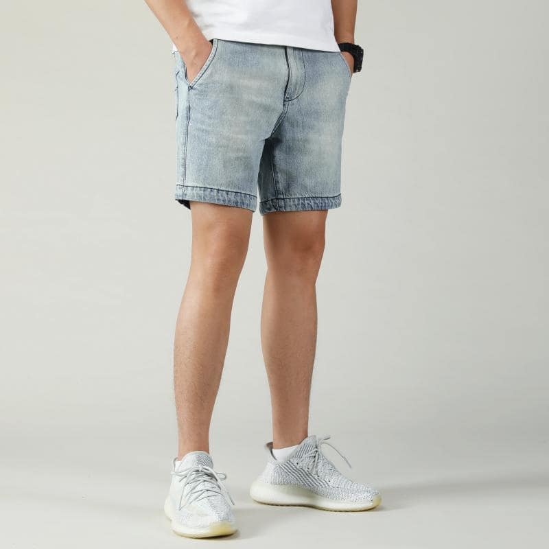 bb4f5c18-31ee-41dd-ae94-132ad2b6644b.jpg Light Color All-matching Outer Wear Middle Pants - Image 3