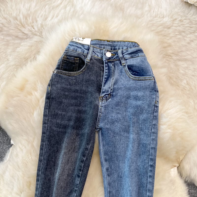 bc741527-ccb1-408c-84a7-fbcf925d4f16.jpg Floor Mopping Vintage Raw Edge Slim Flared Trousers - Image 5