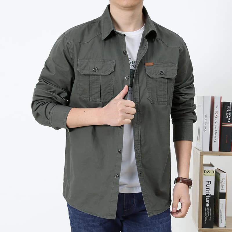 d69a92da-9ce9-4376-8ae6-0d7528db090f.jpg Large Size Loose Overalls Long Sleeve Shirt - Image 2