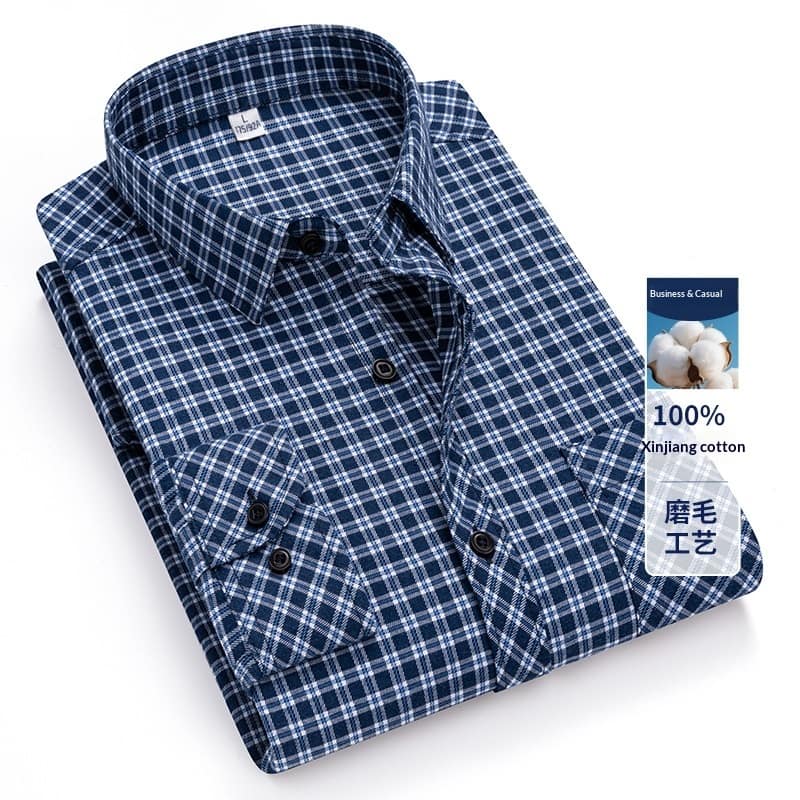 d88fa35d-76ee-49bf-9596-f28d560799d1_trans.jpeg Retro Brushed Long-sleeve Shirt Casual Cotton Plaid Shirt - Image 9