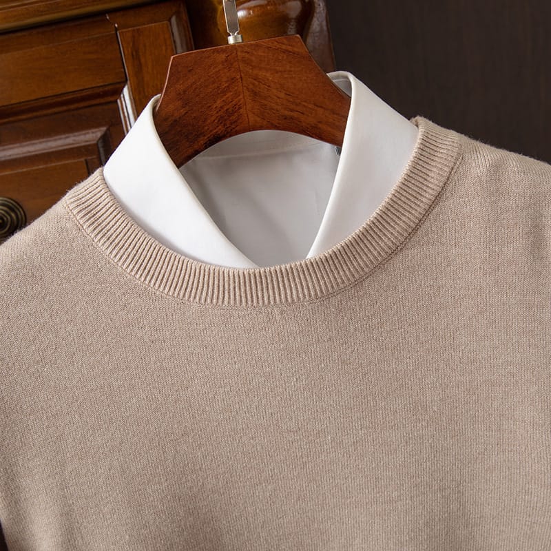 db748b84-b2bc-4971-a63f-d6f1a4ab8c03.jpg Round Neck Pullover Bottoming Shirt Casual Business Loose Long Sleeve Sweater - Image 2