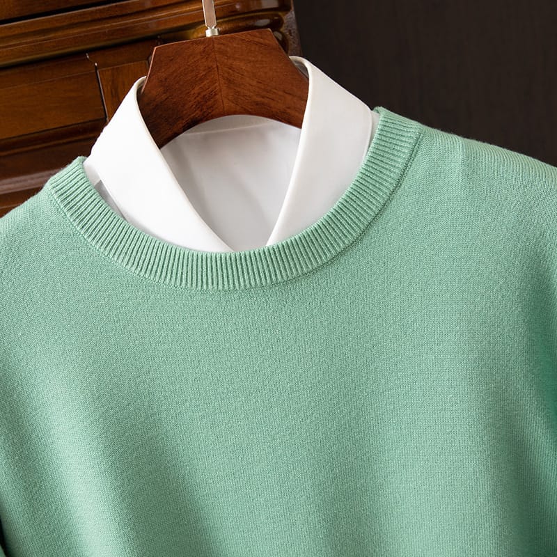 ddea9d1b-771c-4fb1-a4f2-a3e0939c4f0f.jpg Round Neck Pullover Bottoming Shirt Casual Business Loose Long Sleeve Sweater - Image 7