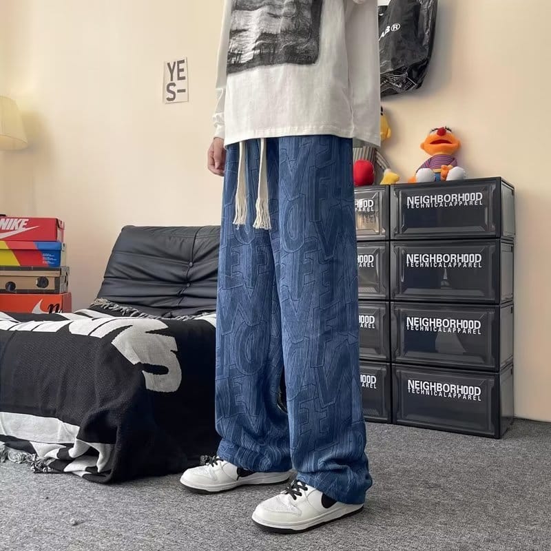 eee152fe-4603-4558-9ae8-29d0c1857ef6.jpg High Street Fashion Hip Hop Straight Loose-fitting Mopping Pants - Image 10