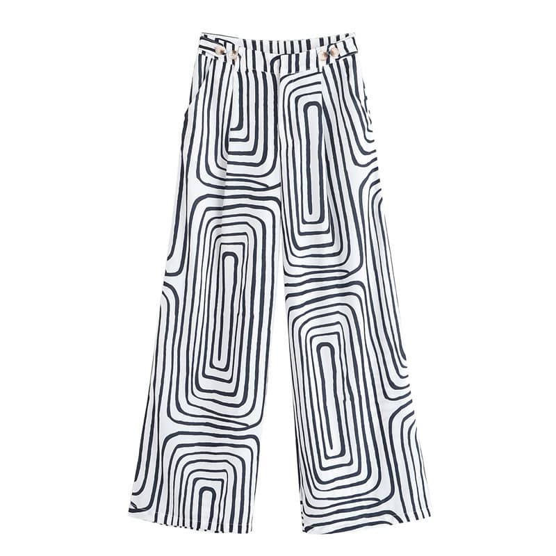 Summer Fashion Printed Geometric Women's Trousers