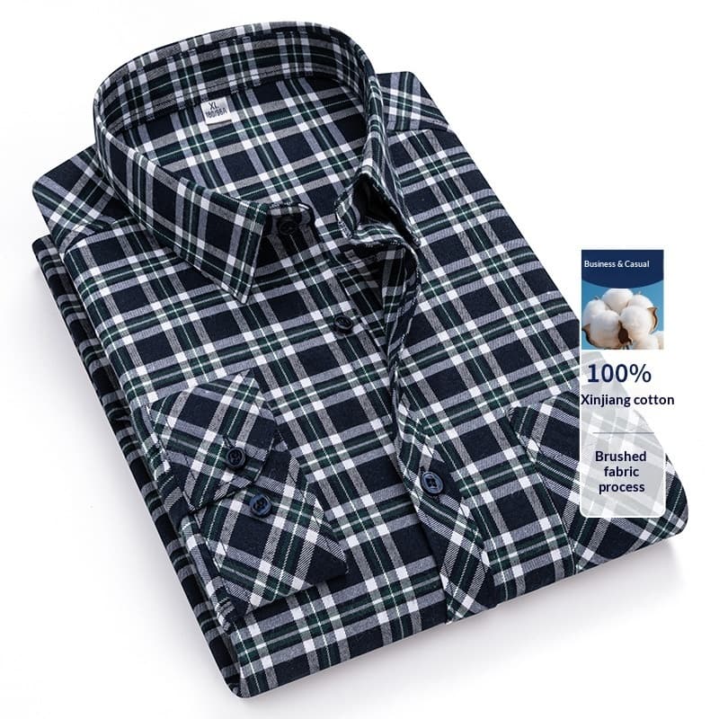 f7cae65d-2d32-4b68-8624-2c0417e6344d_trans.jpeg Retro Brushed Long-sleeve Shirt Casual Cotton Plaid Shirt - Image 10
