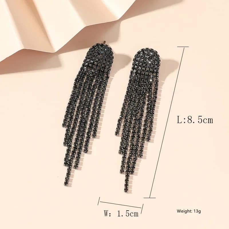 kf-S2954b2c0d7464ad4b92c01b031529a71W FYUAN Fashion Long Tassel Drop Earring. - Image 2