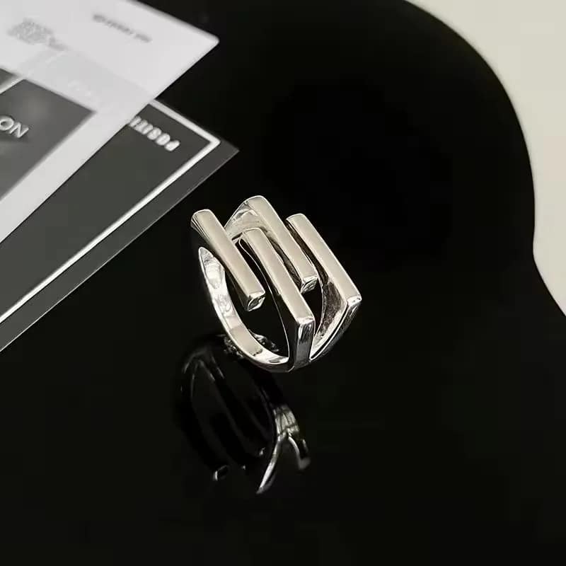 kf-S52ca9797b09e4b899eaf4d5b8502a9f2W Sam Panda Rings Handmade Irregular Retro Ring - Image 3