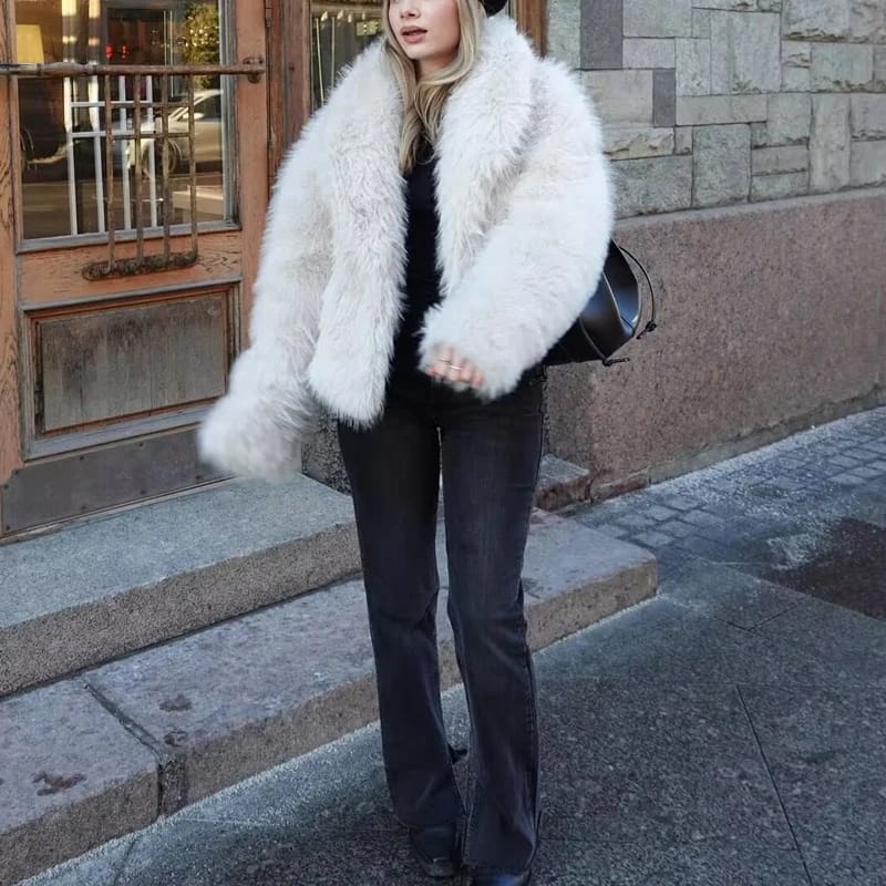 kf-S9976d6e000544951b50b823c6c3db41eT HXAO Faux Fur Coat Autumn Winter Fur Plush Fluffy . - Image 2