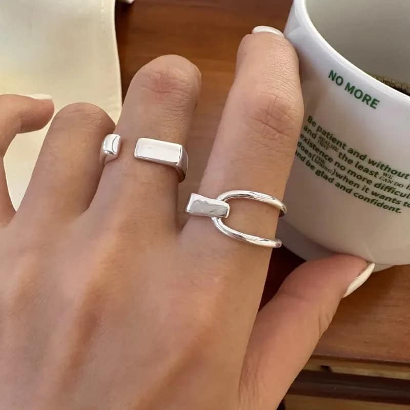 VENTFILLE Rings Hip Hop Punk Thai Silver