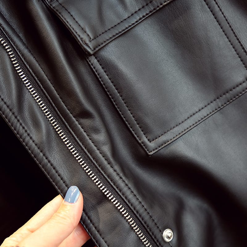 1820919165119.jpg Leather jacket motorcycle clothing leather windbreaker - Image 4