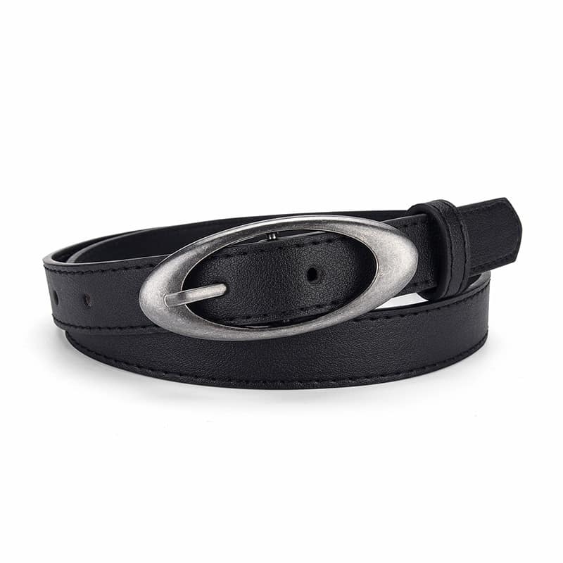 1ae08ff2-5e61-433f-9bd9-7046c4e42d25.jpg Womens Korean-style Oval Alloy Pin Buckle Minimalist All-match Belt - Image 6