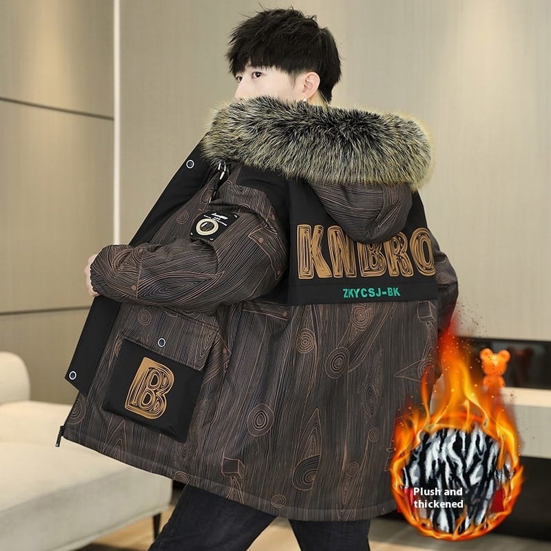 2a191417-3be7-42b8-9654-1402fb8fdebd_trans.jpeg Winter Color Matching Men's Hooded Fleece Padded Coat - Image 5