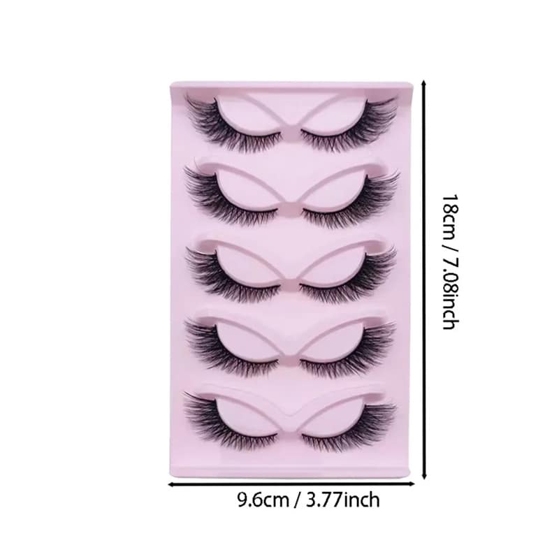 2b502c60-c26b-422c-9206-d677110c86b9.jpg 5 Pairs False Lashes Eyelashes Extension Cluster, Faux Mink Fluffy Long Full Look Eye Bottom, Dramatic Cosmetic Makeup - Image 4