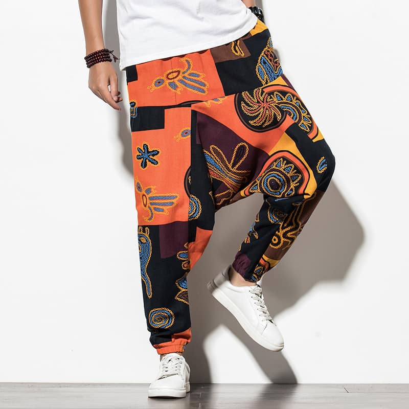 Summer hippie Wind Bundle Foot Pants.