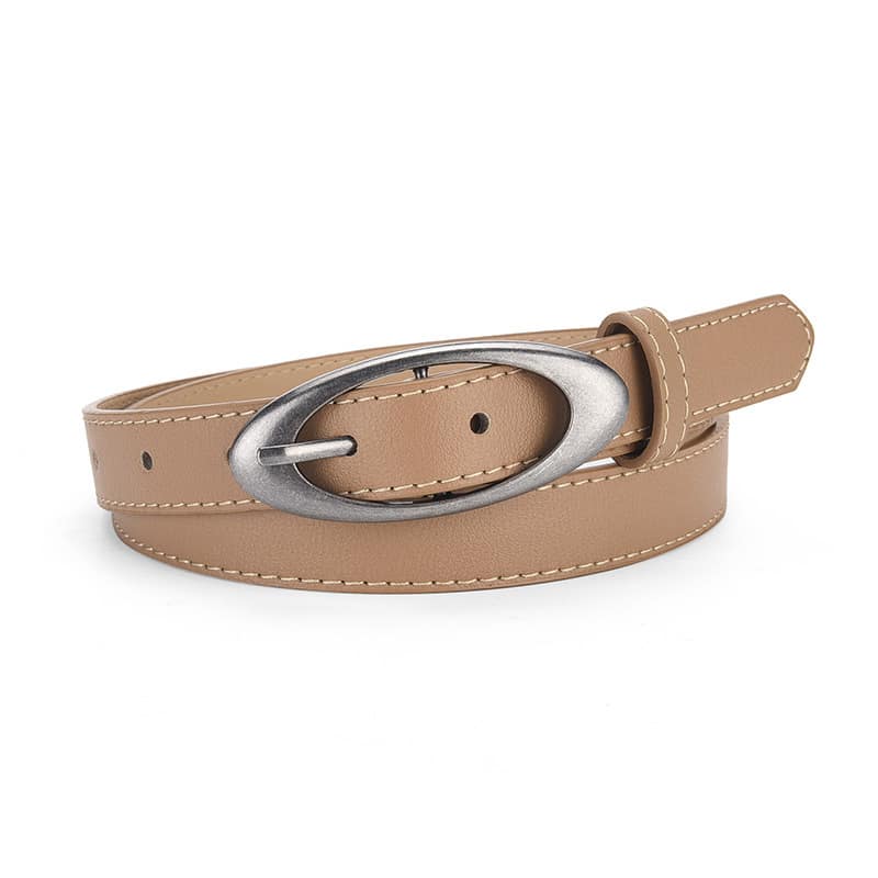 88f3188a-8939-4ac0-8aeb-4901ea05407b.jpg Womens Korean-style Oval Alloy Pin Buckle Minimalist All-match Belt - Image 3