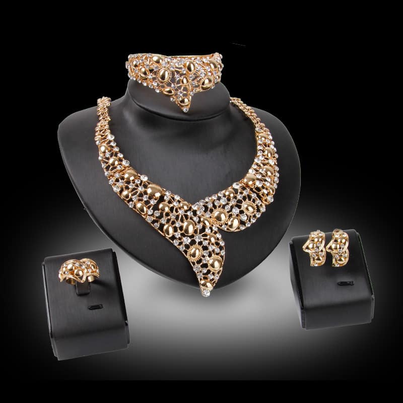 Four-piece Dinner Dress Accessories Alloy Set