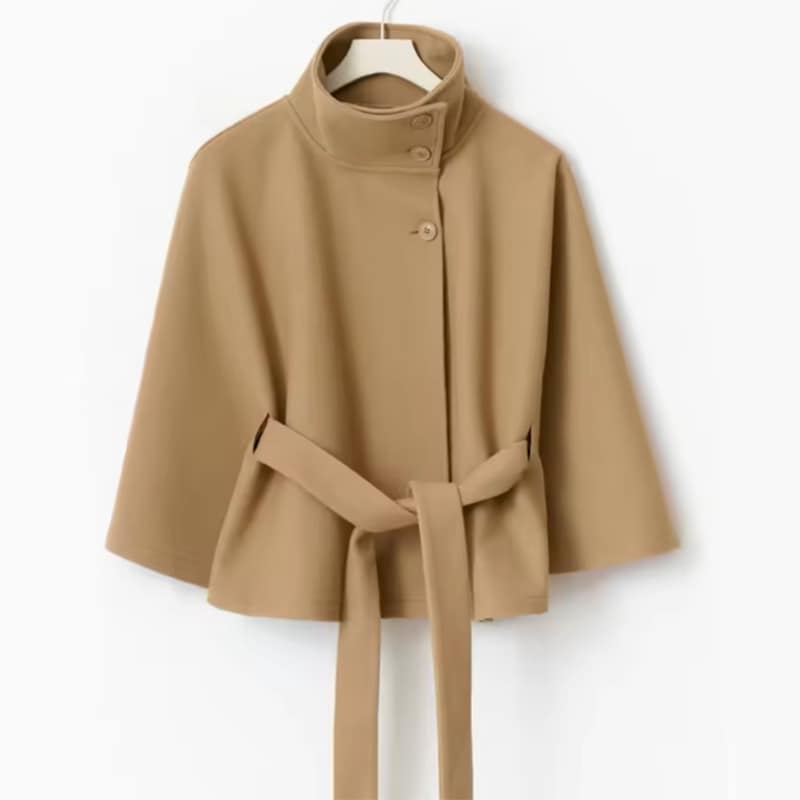 ba010103-8e75-4c24-afc5-713e1f759ecc.jpg Winter High Neck Batwing Sleeve Coat With Belt Fashion Loose Elegant - Image 6