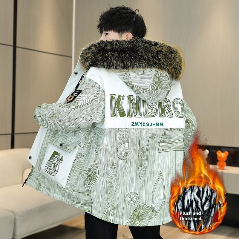 d2cd86b5-7cc1-4863-9a80-2f6f74b33b7c_trans.jpeg Winter Color Matching Men's Hooded Fleece Padded Coat - Image 4