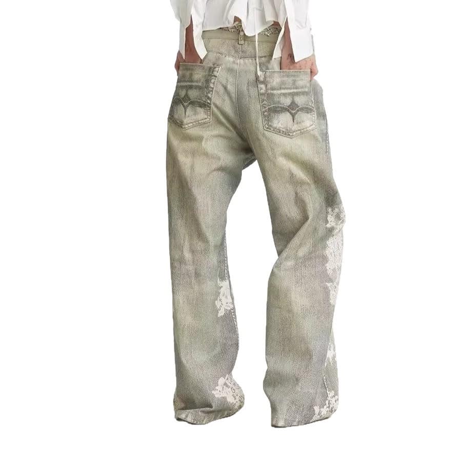 781559c6-6b67-4119-8fa8-113b9b65f726.jpg Street Fashion Niche Ripped Straight-leg Pants For Men - Image 2