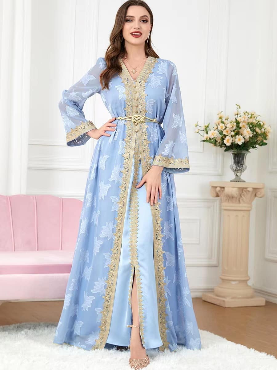 6affc039-0667-4c49-8078-f6a529f2d211.jpg New National Style Embroidered V-neck Elegant Temperament Dress - Image 4
